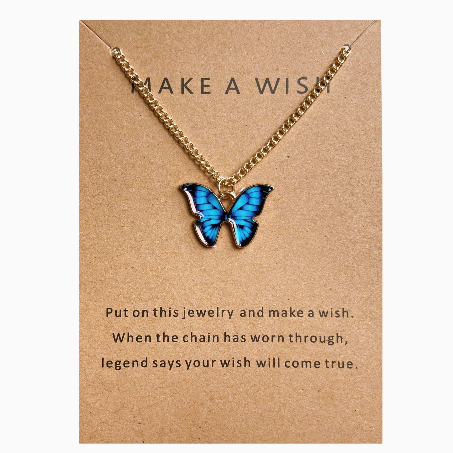 Bohemian Butterfly Pendant Necklace