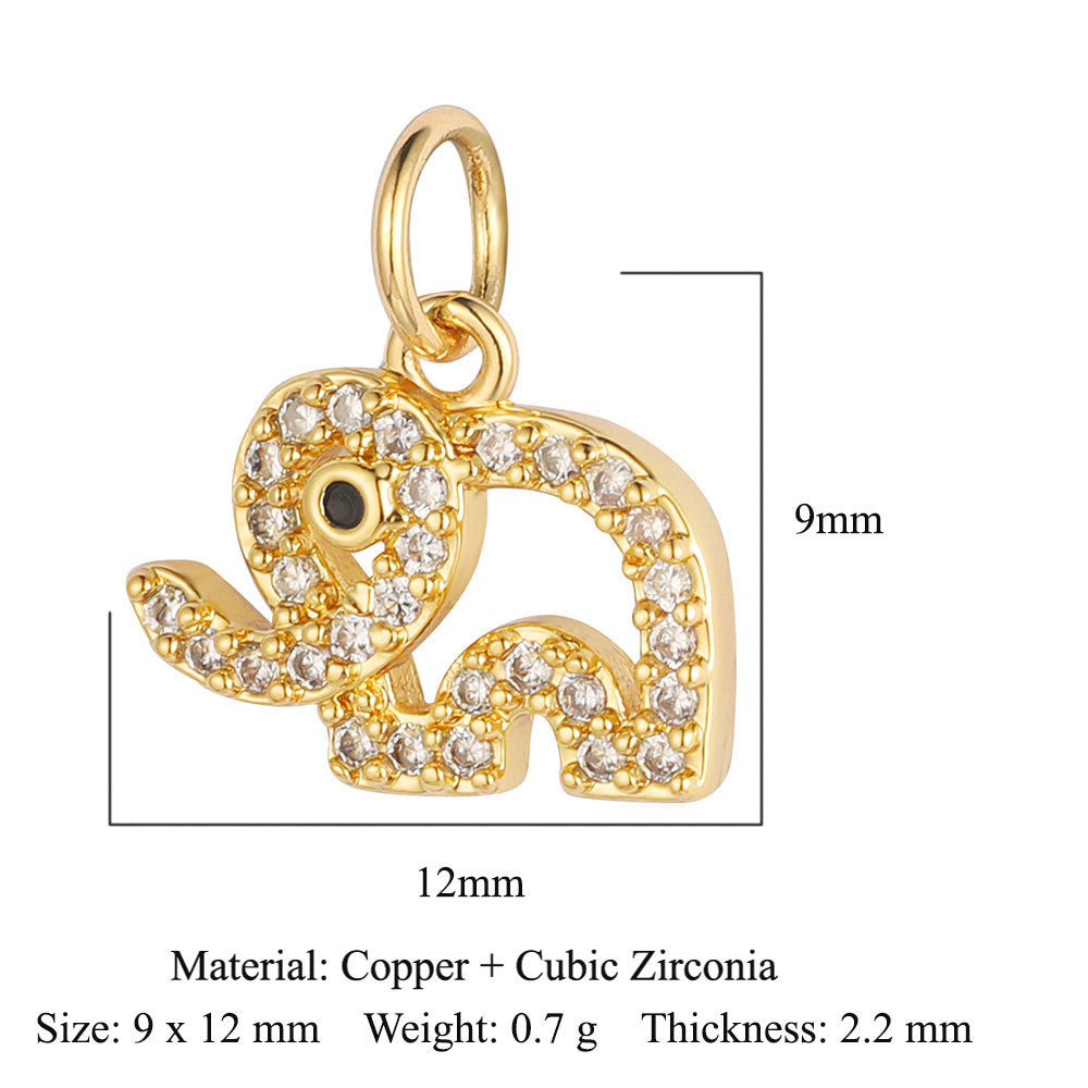 Copper zircon winged spider snake pendant