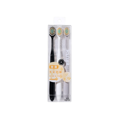 Soft Bristle High-Quality Toothbrush for Adults, 3-Pack