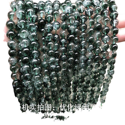 Green ghost crystal loose beads DIY