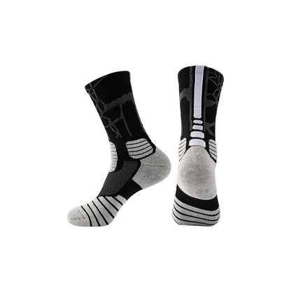 Elite Basketball Socks Mid-Length Thick Non-Slip