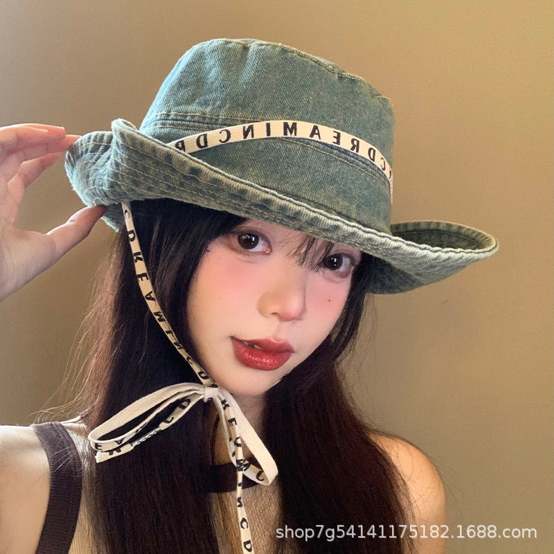 Denim Hiking Cowboy Hat