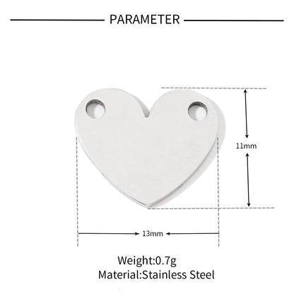 20 pcs/pack love star round titanium steel DIY pendant