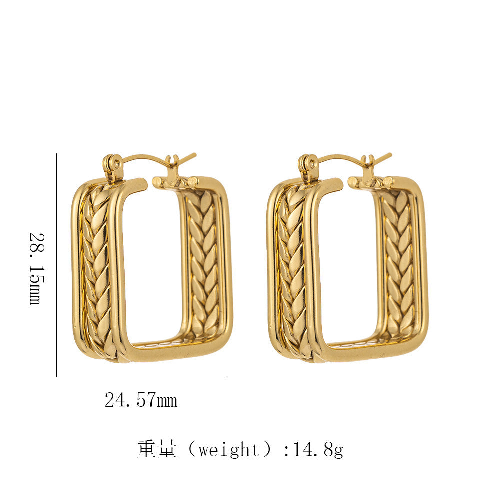 Hollow Love Wheat Ear Earrings