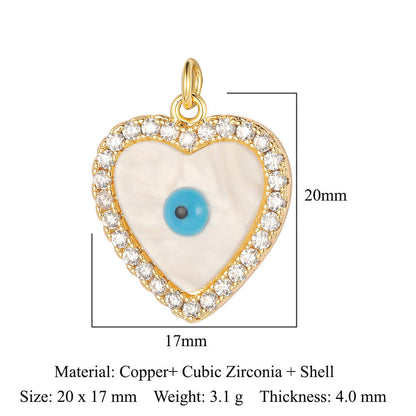 3 pcs/pack, crescent eye copper zircon dragonfly pendant.