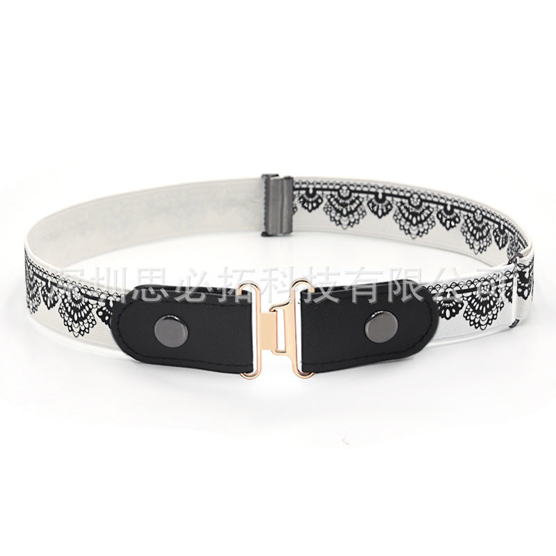 Braided leather button belt