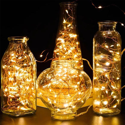 Battery Box USB Christmas Decoration Copper Wire Light Lantern