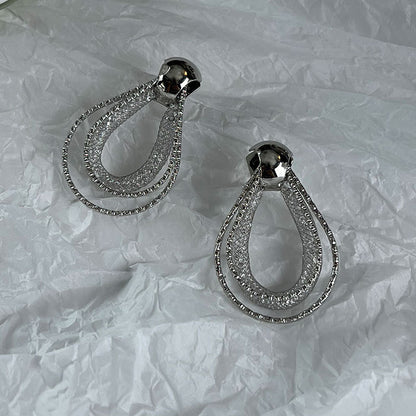 Geometric circle earrings wholesale