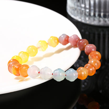 Colorful salt source agate bell bracelet