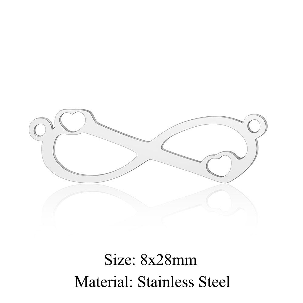 5 pcs/wrapped bead titanium steel pineapple music note wing accessories