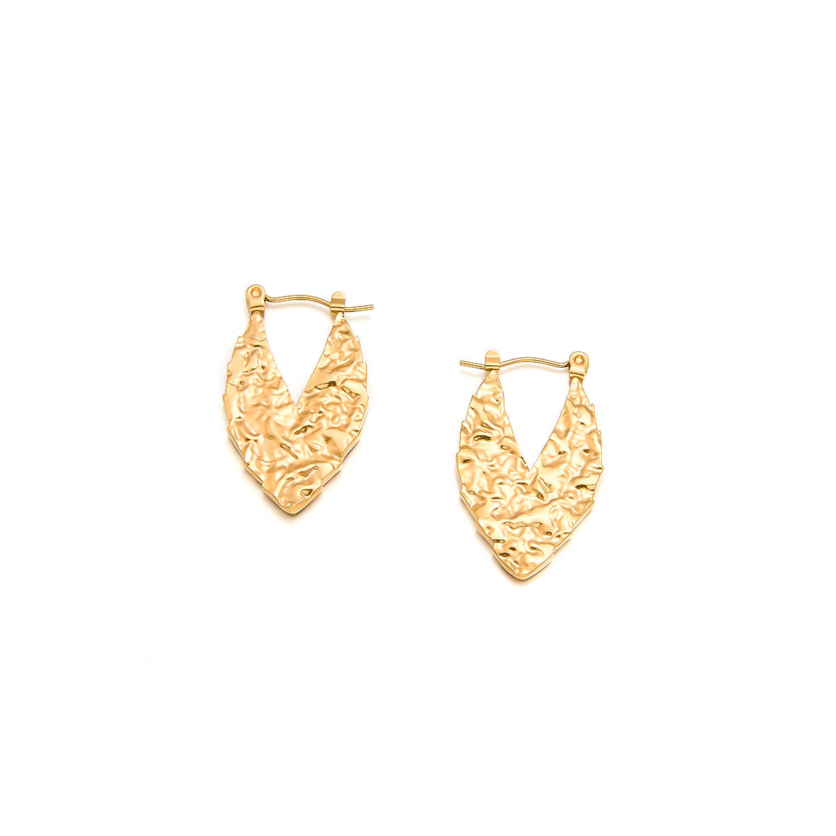18K Gold Titanium Steel Hollow Geometric Statement Earrings
