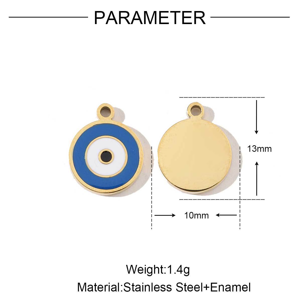 Beaded Buddha Eyes Titanium Steel Pendant