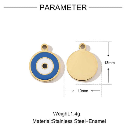 Beaded Buddha Eyes Titanium Steel Pendant