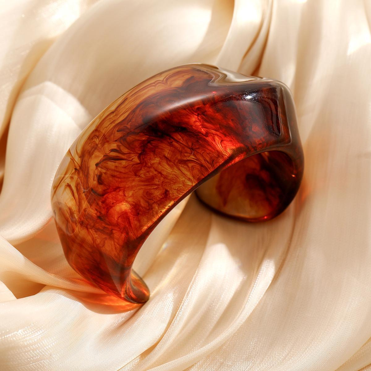 Geometric Arc Acrylic Bracelet