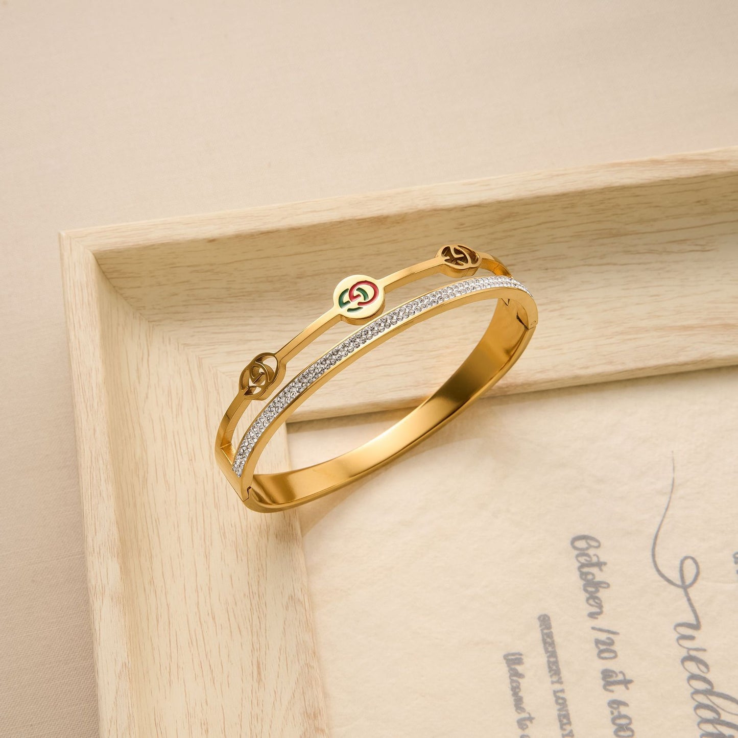 Titanium Steel Diamond Buckle Bracelet