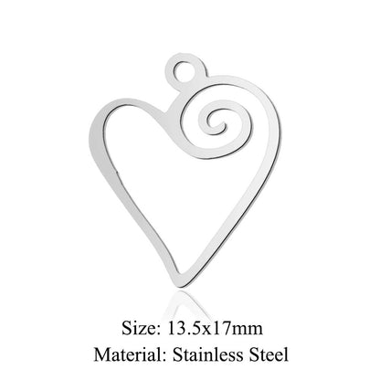 5 pcs/bag boys and girls titanium steel pendant love pendant