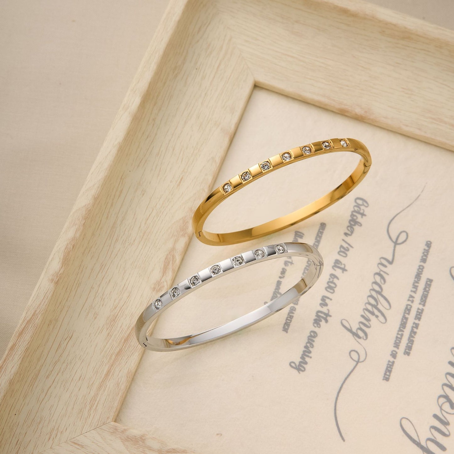 18K Gold Zircon Star Bracelet