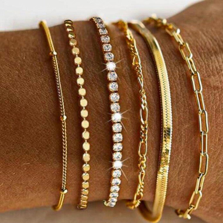Bohemian Multi-Layer Chain Bracelet Set