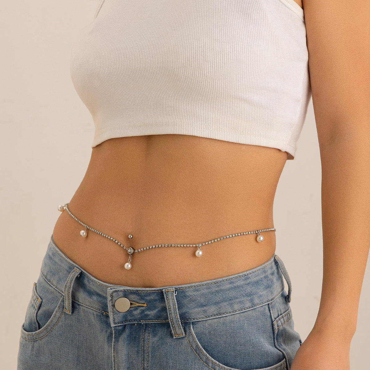 Alloy Tassel Pendant Waist Chain BodyChain