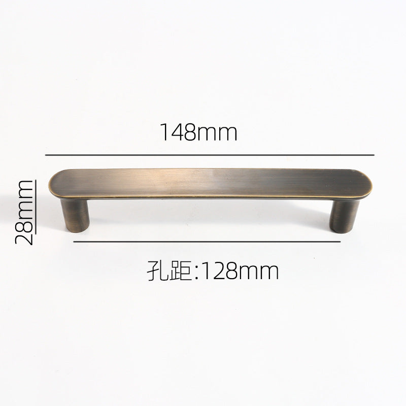Anti-collision curved cabinet door handle