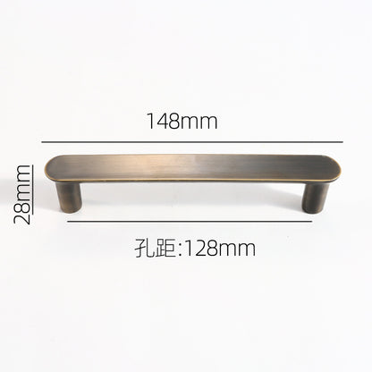 Anti-collision curved cabinet door handle