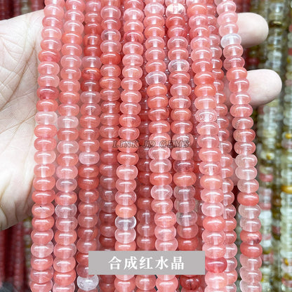 6 * 4Mm natural stone crystal abacus beads loose beads