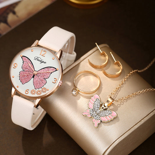 Butterfly Watch Pearl Butterfly Jewelry Set