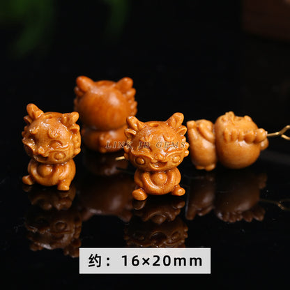 Barbie sandalwood Sanbao Longfu Longyuan Baolong carving accessories