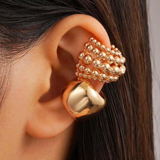 C-Shaped Beaded Ear Clips (2-piece)