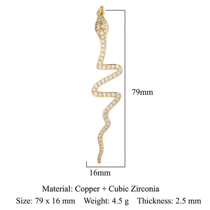 Colgante de cobre y circonita con forma de oso de ojo del diablo 