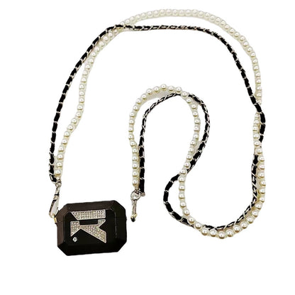 Bead chain mini earphone bag