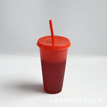 Temperature-sensitive cold glitter color-changing cup 710ml fashion
