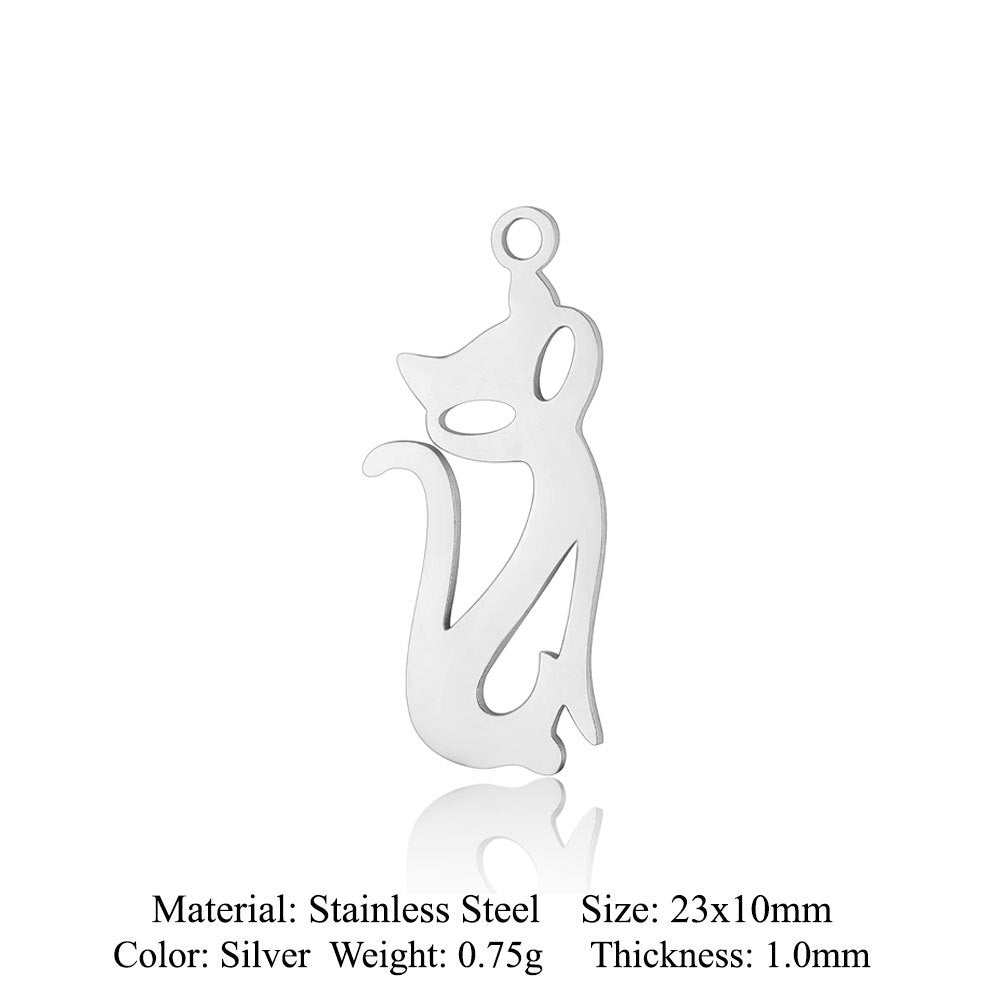 5 pcs/titanium steel pendant swan elephant gecko dolphin