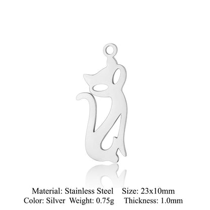 5 pcs/titanium steel pendant swan elephant gecko dolphin