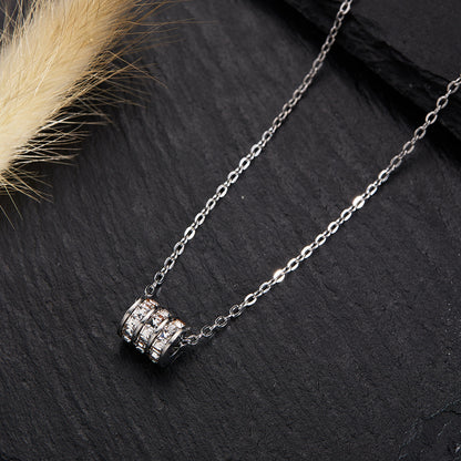 Silver Titanium Steel Necklace Strip