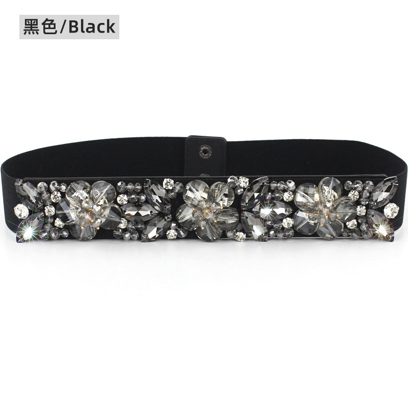 Handmade crystal rhinestone waist seal