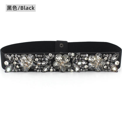 Handmade crystal rhinestone waist seal