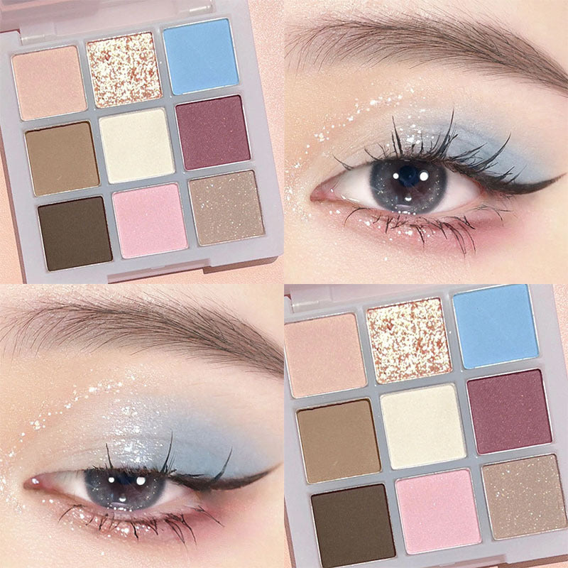Transparent Nine-Color Acrylic Eyeshadow Palette