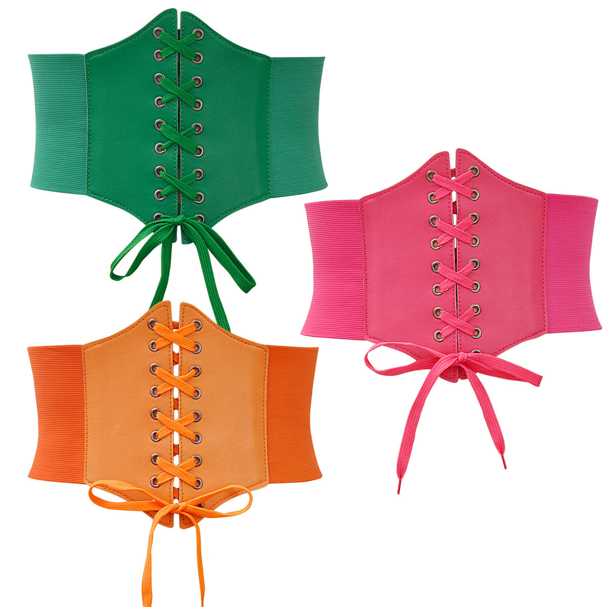 Plastic waist lace rivets