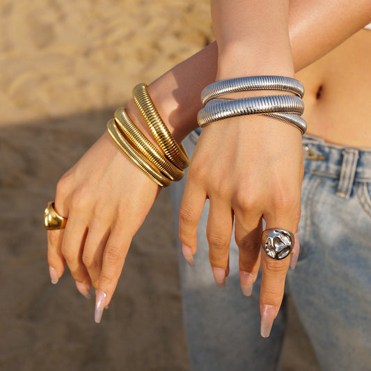 Pulsera Abierta Cuadrada Esmeralda Circonitas 