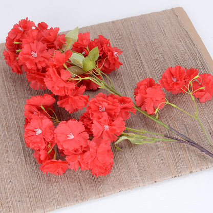 Encrypted 4-pronged 3-pronged cherry blossom tree artificial flowers