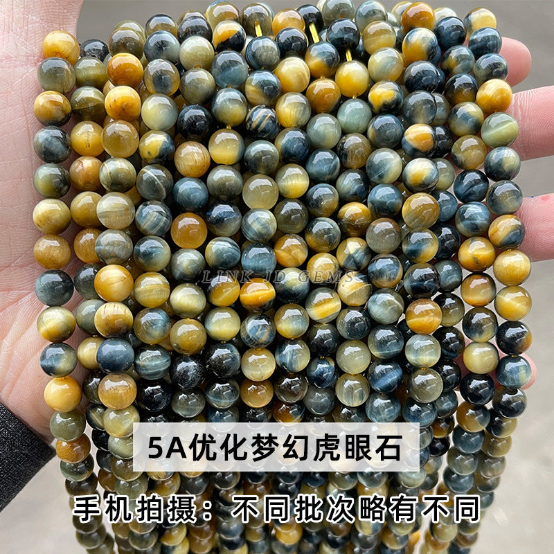 Tiger's eye stone loose beads DIY jewelry accessories