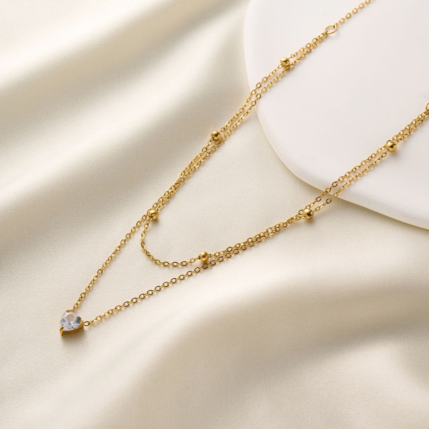 Love Diamond Layered Necklace