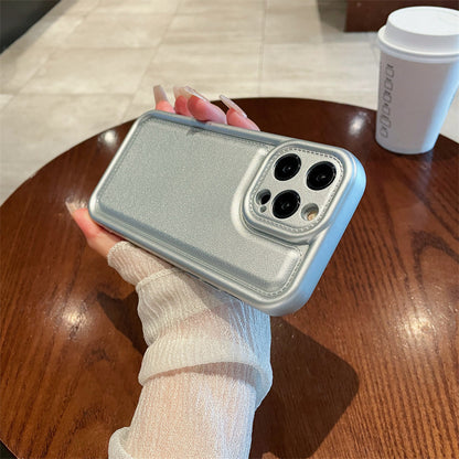 Apple 15 Pro Fat Leather Business iPhone 11/12 Simple Solid Color