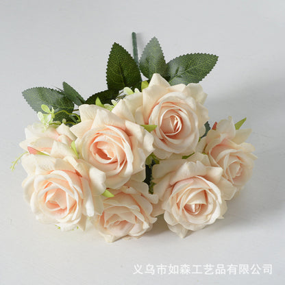 Artificial flower 7 heads Aisha rose