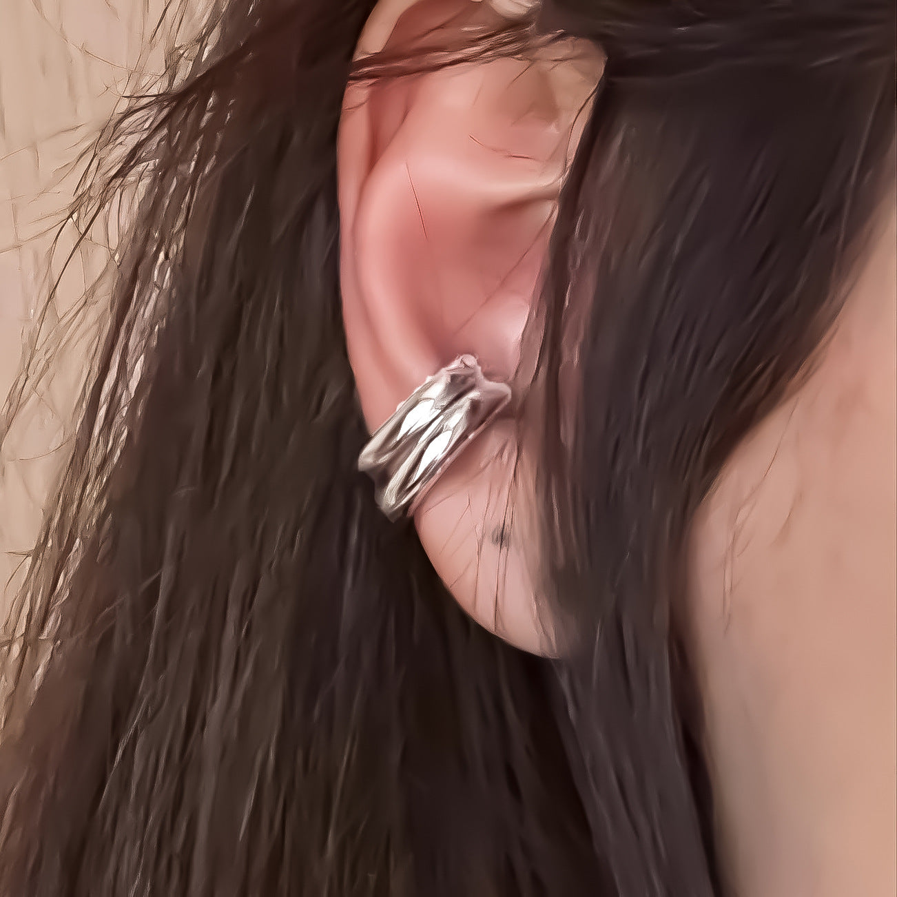 Punk Asymmetric Metal Ear Cuffs