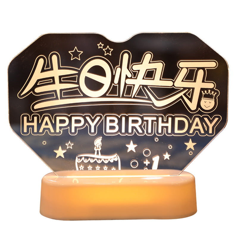 Happy Birthday LED Light Sign Luminous Letter Light