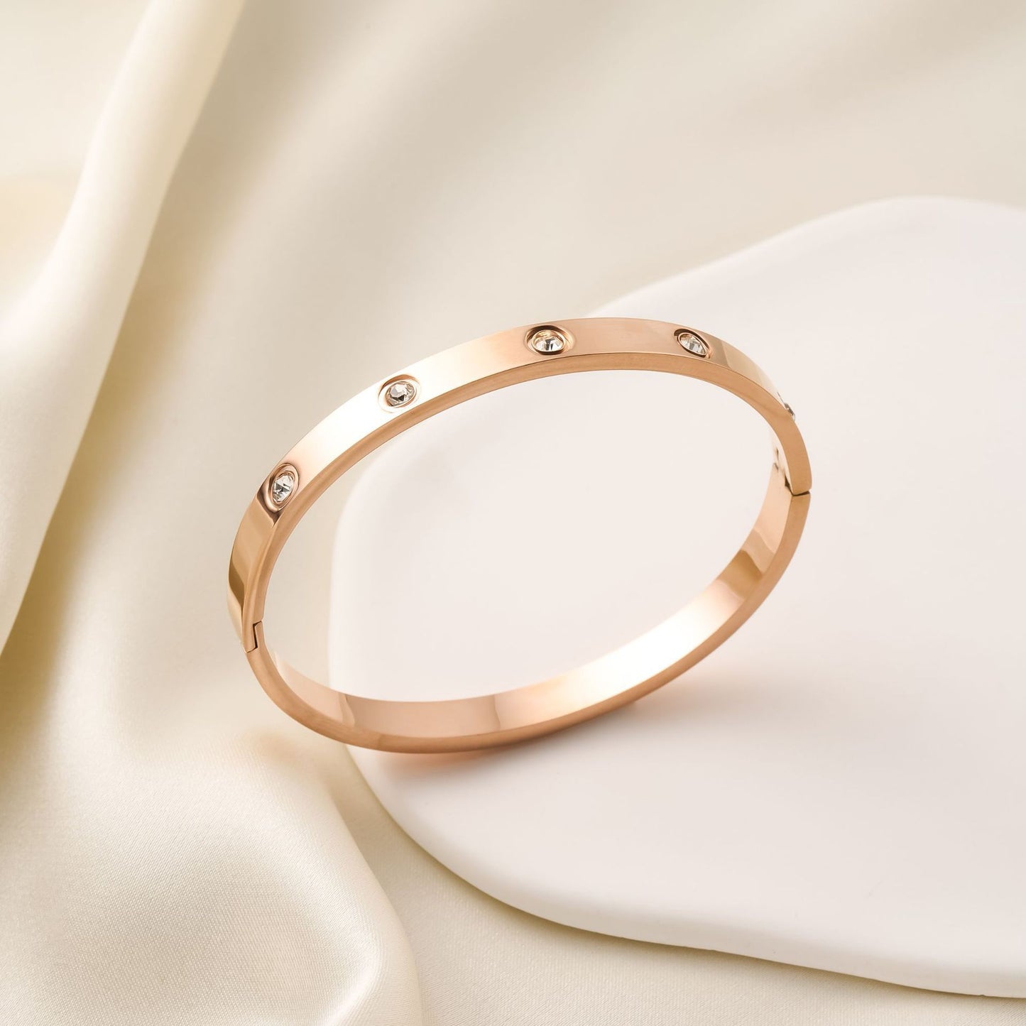 Stainless Steel Ten Diamond Bracelet