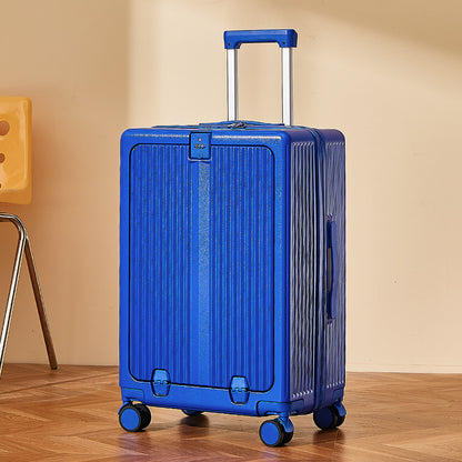 Front opening multi-function suitcase