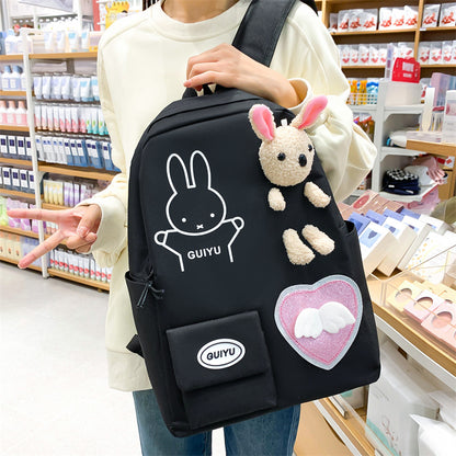 4-piece student backpack large capacity